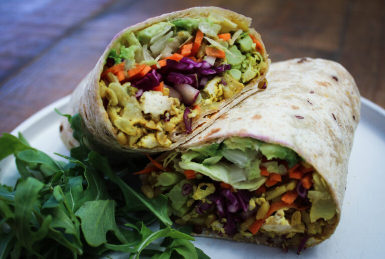 Tofu Scramble & Vegetable Wrap